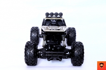 Toylelo Waterproof Remote Controlled Rock Crawler RC Monster Car With Wheel Remote (Golden, Blue)