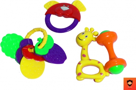 Toylelo Sweet Infants Rattles (Jhunjhuna) Newborn Toys Set (Pack of 9) Rattle (Multicolor)