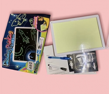 Toylelo Magic Sketch Drawing Pad | Glowing Board I Draw, Sketch, Create, Doodle, Art, Write, Learning Tablet I Magic Pen I Best for Kids Upto 15 Years I Birthday and Christmas