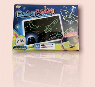 Toylelo Magic Sketch Drawing Pad | Glowing Board I Draw, Sketch, Create, Doodle, Art, Write, Learning Tablet I Magic Pen I Best for Kids Upto 15 Years I Birthday and Christmas