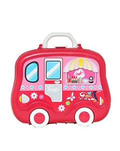 Toylelo Beauty Make up Set, Girls Pretend Play Styling Salon Toy Set for Girls (RED)