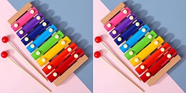 Toylelo Handicrafts Guitar Xylophone, Super high Grade Wooden Musical Toy for Kids with Children, Best Educational Development Musical Kid Toy as Best Holiday (Pack of 2)