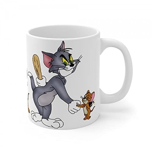 Smart Gift Tom & Jerry Unique Photo Printed Ceramic Coffee Mug – 1 Piece, Multicolor, 330ml*