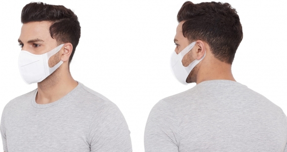 Romsons Comfit 3D Face Mask COMFIT 3D FACE MASK 4 LAYERS GS-6146 Reusable Cloth Mask With Melt Blown Fabric Layer (White, Free Size, Pack of 25)